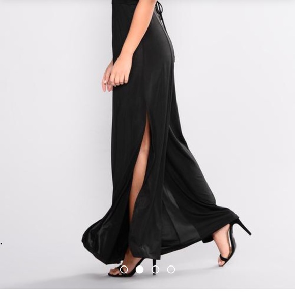 Black slit leg jumpsuit - Picture 5 of 7